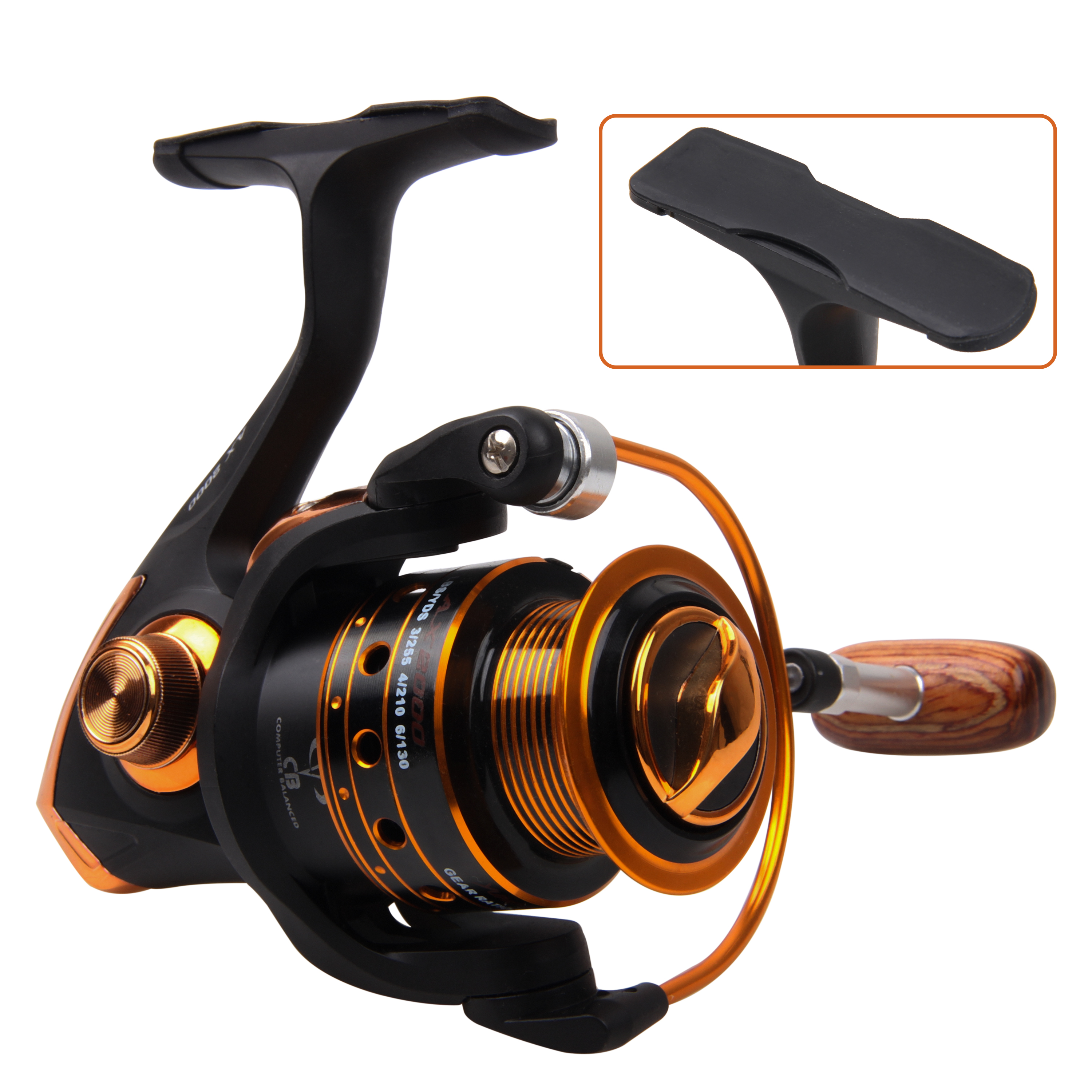 6pcs Black Rubber Fishing Reel - Trolling Reel incelemesi ve fiyatı