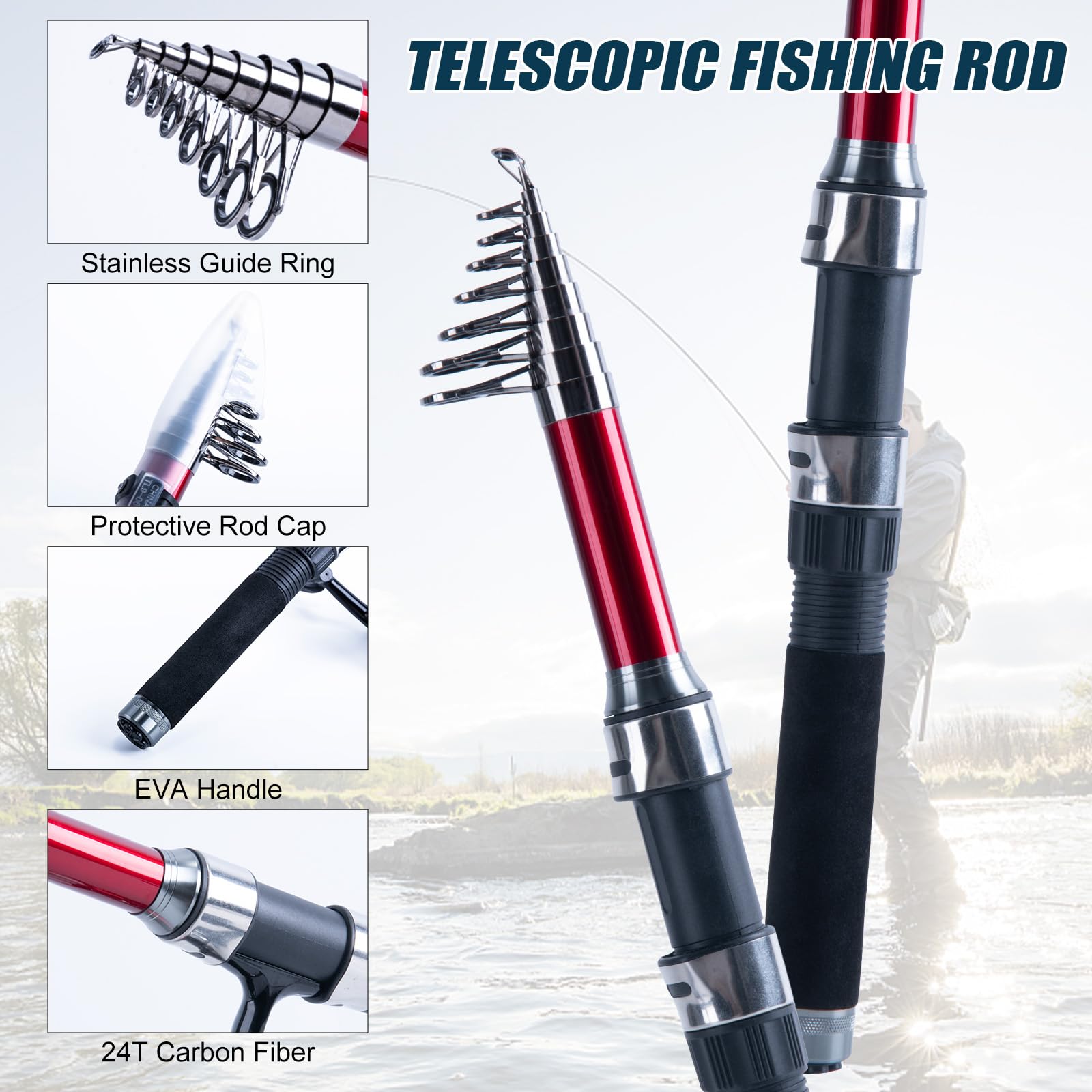 Goture 2Pcs Fishing Rod and 2P - Reel Bag incelemesi ve fiyatı